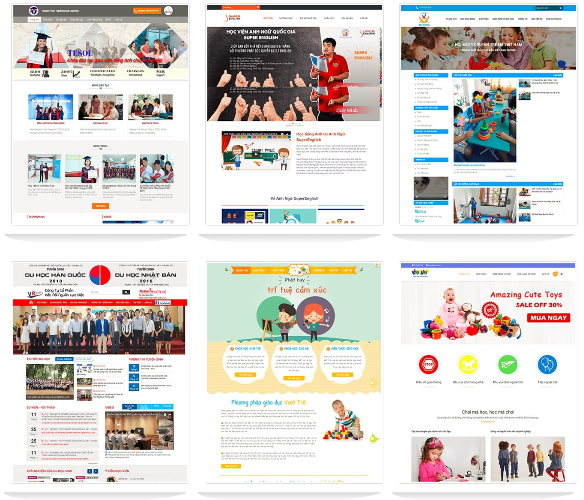 giao diện thiệt kế website giáo dục Tâm Nghĩa
