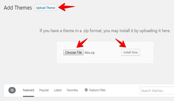 Bước 3: Sau khi tải xong tệp, nhấp vào Install Now để tiến hành upload và cài đặt theme.