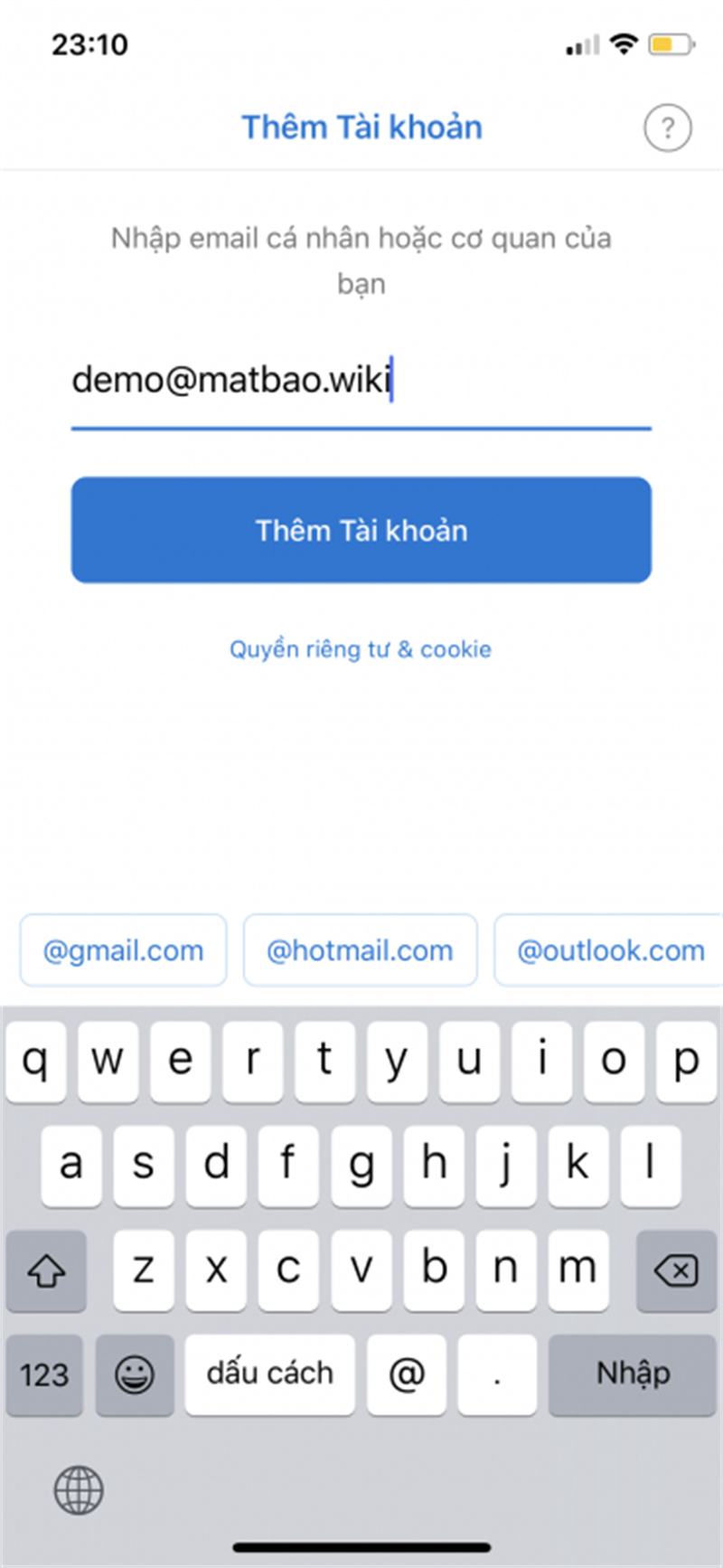 Hướng dẫn cài email vào Outlook trên điện thoại Iphone – Email Pro v3