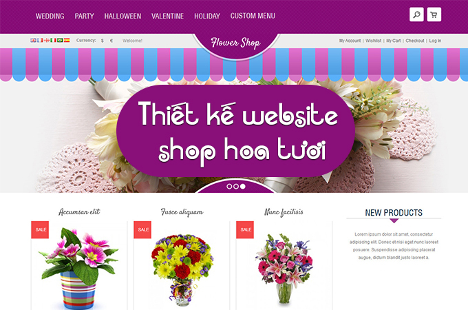 Thiết kế website shop hoa tươi