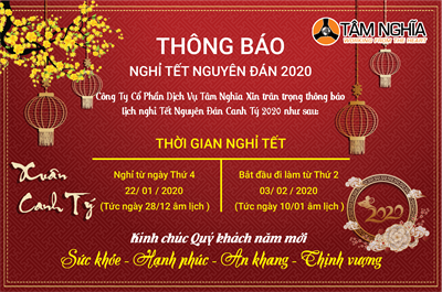 Thông báo nghỉ tết Nguyên Đán 2020